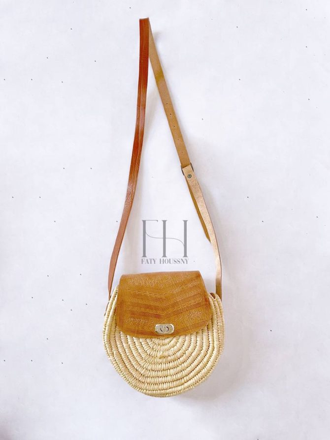 Sac en paille bohème Bali #3